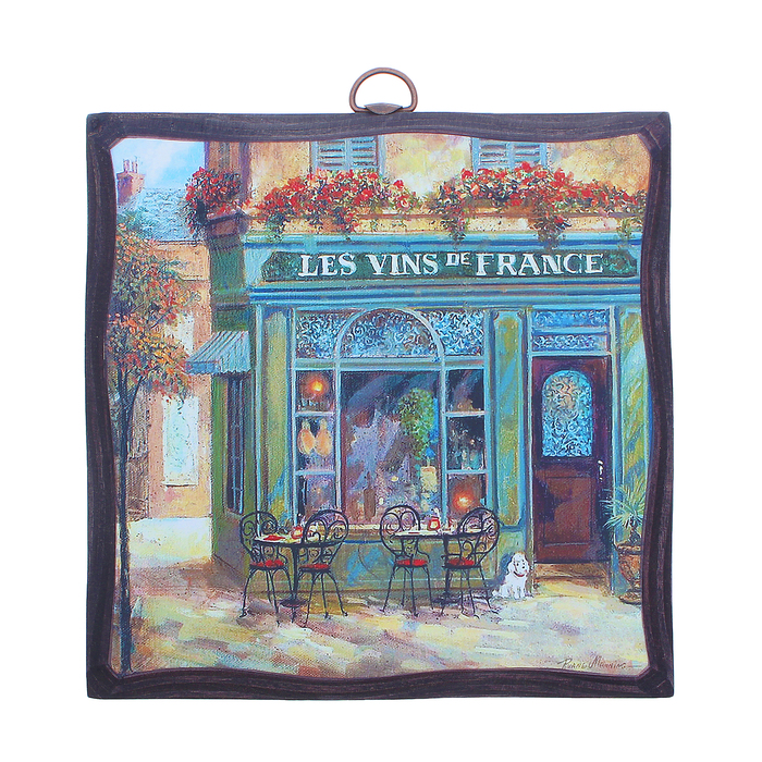 Картина "Вина Франции" 16х16 см
