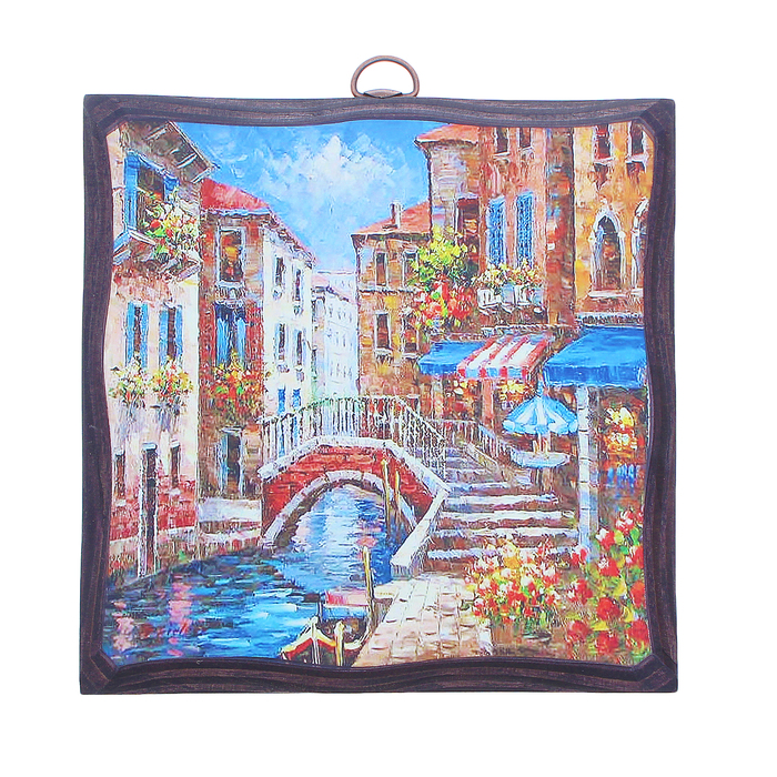 Картина "Маленькая Венеция" 16х16 см