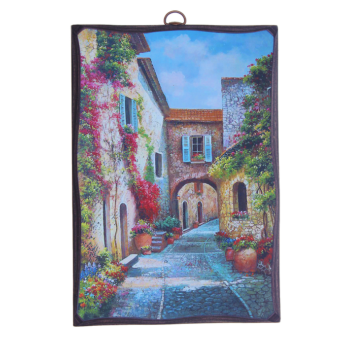 Картина "Уютный дворик" 25х18 см