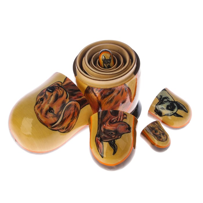 Матрешка «Собака венгерская выжла», 5 кукол