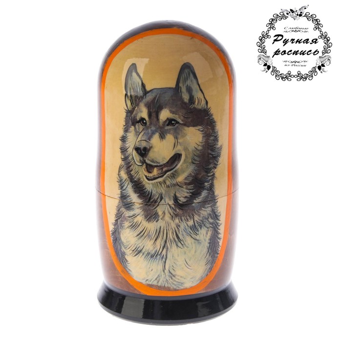 Матрешка «Собака хаски», 5 кукол