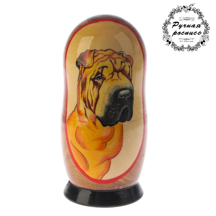 Матрешка «Собака боксер», 5 кукол
