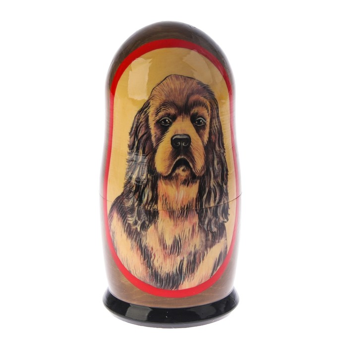 Матрешка «Собака спаниель», 5 кукол