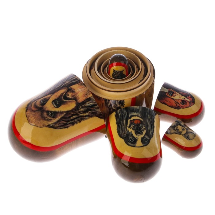 Матрешка «Собака спаниель», 5 кукол