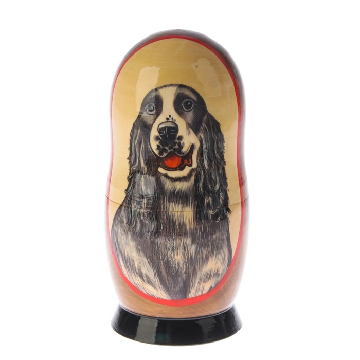 Матрешка «Собака кокер-спаниель», 5 кукол