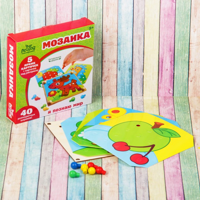 Игрушка-мозаика с шаблонами "Я познаю мир" (в наборе 6 картинок)