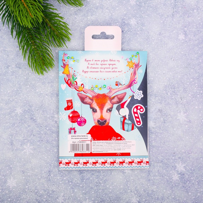 Обложка для автодокументов + набор наклеек (3 шт.) "Зимнего настроения!"