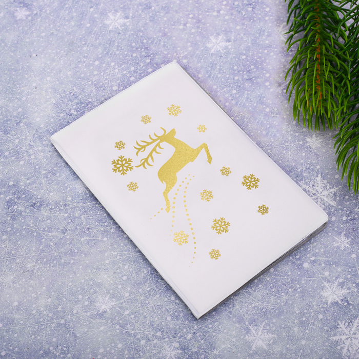 Обложка для автодокументов + набор наклеек (3 шт.) "Навстречу Новому году!"