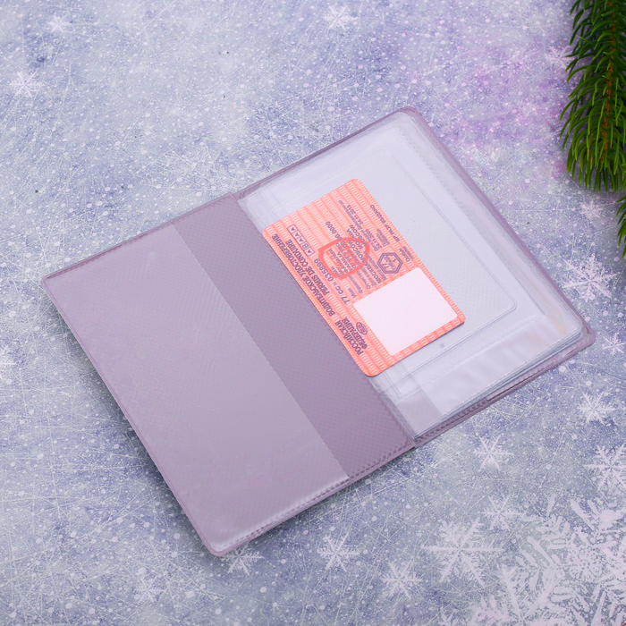 Обложка для автодокументов + набор наклеек (3 шт.) "Навстречу Новому году!"