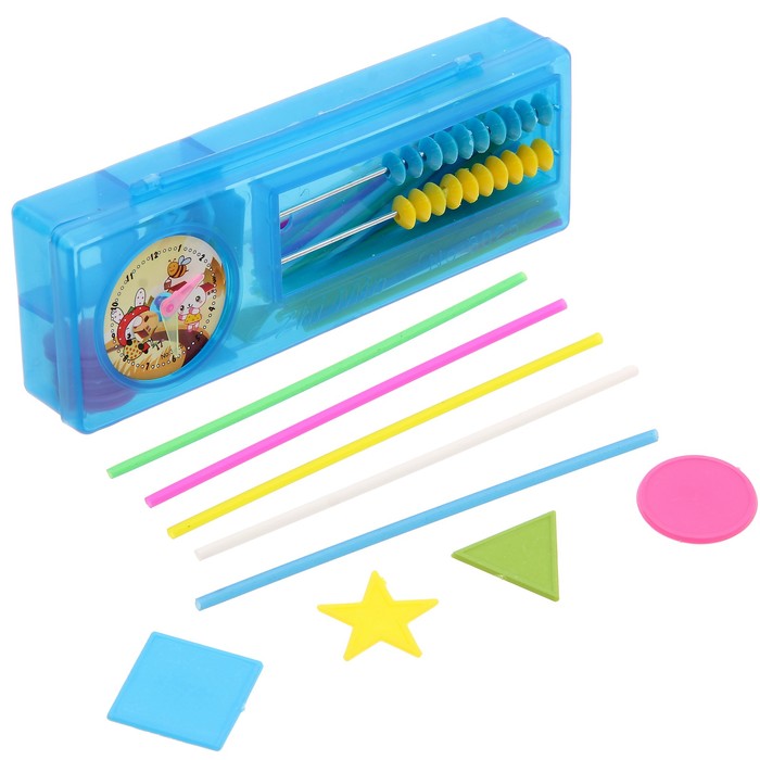 Обучающий материал в шкатулке "Пенал" со счётами, МИКС