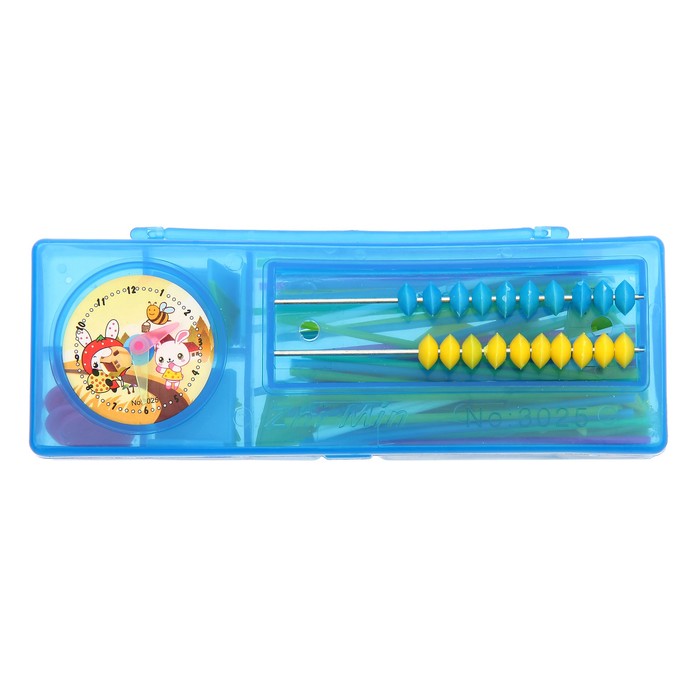 Обучающий материал в шкатулке "Пенал" со счётами, МИКС