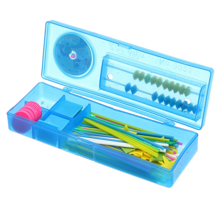 Обучающий материал в шкатулке "Пенал" со счётами, МИКС