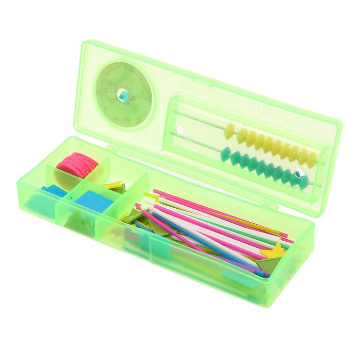 Обучающий материал в шкатулке "Пенал" со счётами, МИКС