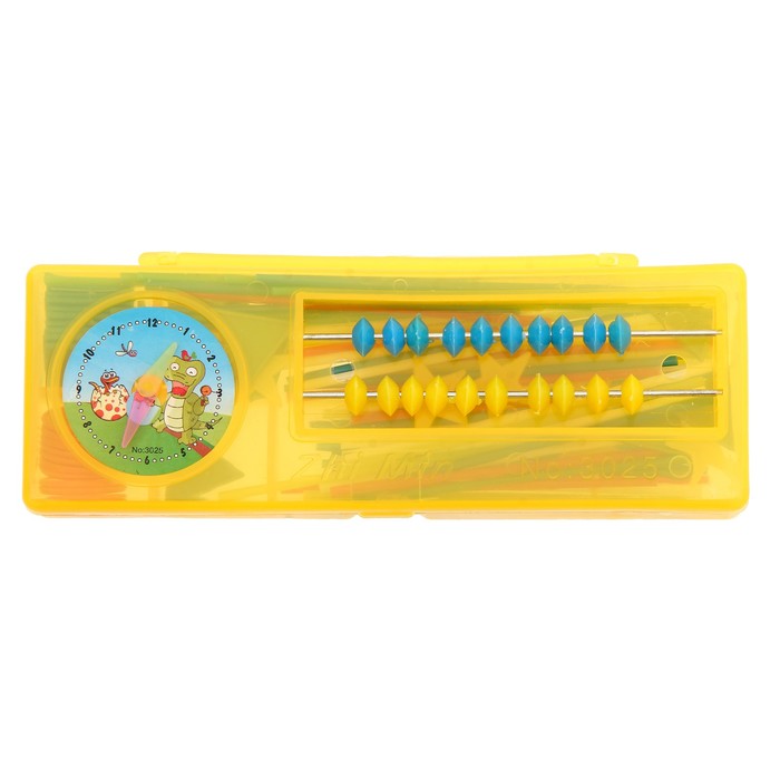 Обучающий материал в шкатулке "Пенал" со счётами, МИКС