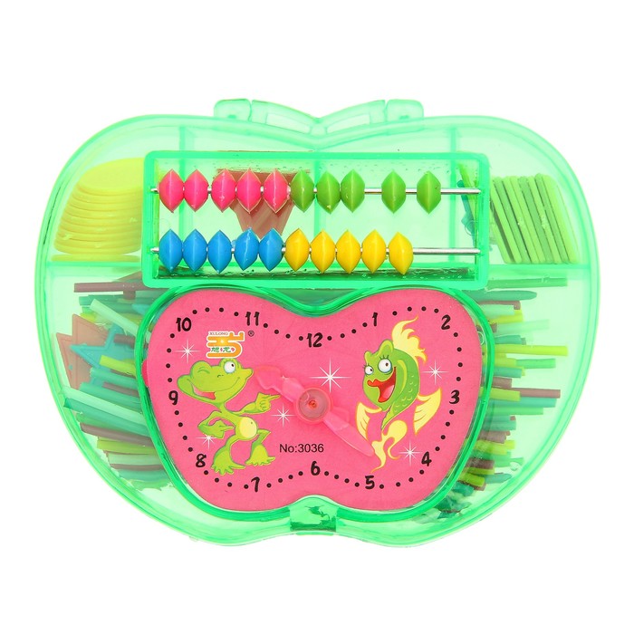 Обучающий материал в шкатулке "Яблоко", МИКС