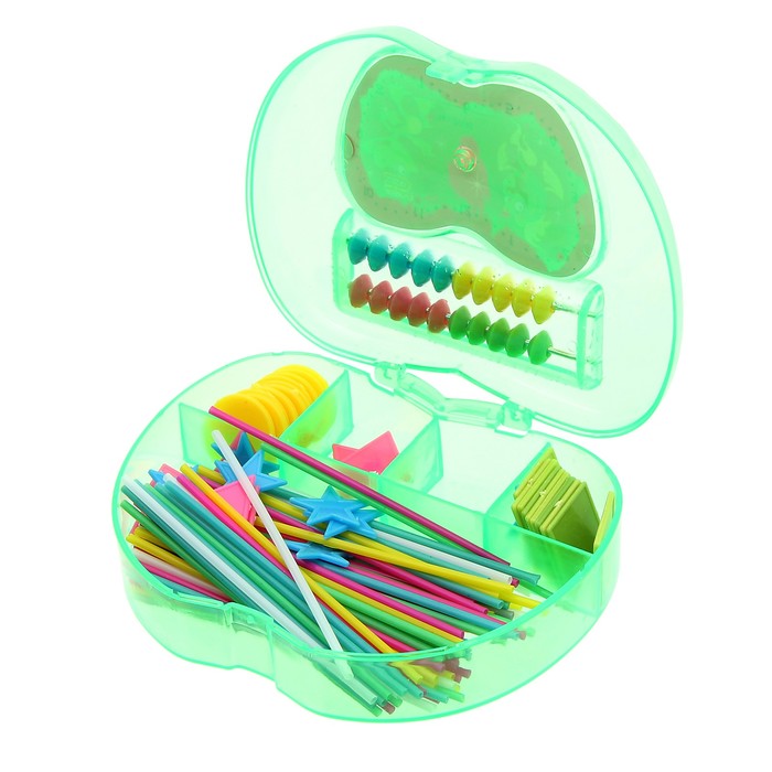 Обучающий материал в шкатулке "Яблоко", МИКС