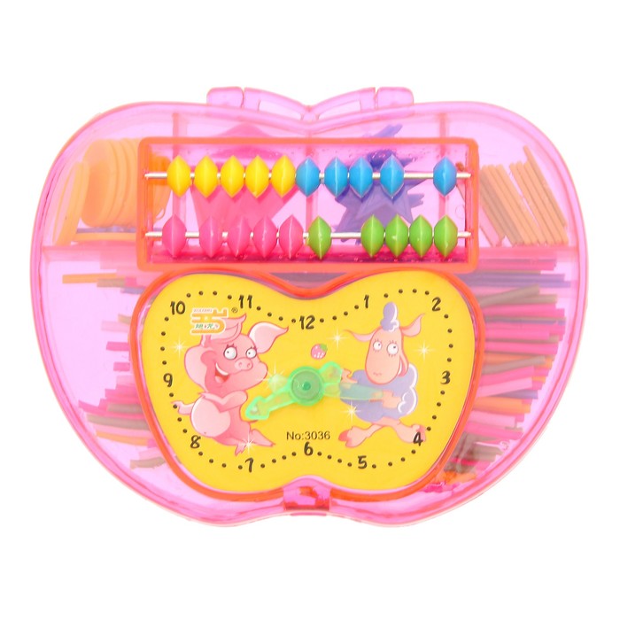 Обучающий материал в шкатулке "Яблоко", МИКС