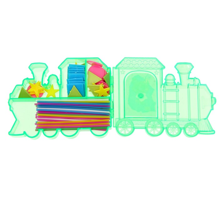 Обучающий материал в шкатулке "Паровоз", МИКС