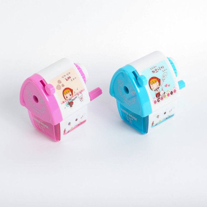 Точилка механическая с контейнером МИКС Домик