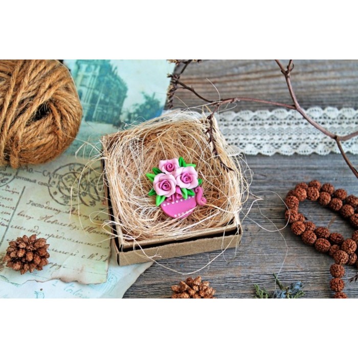 Полимерная глина запекаемая набор Artifact дизайн Коллекция Цветы. Розы, с фурнитурой