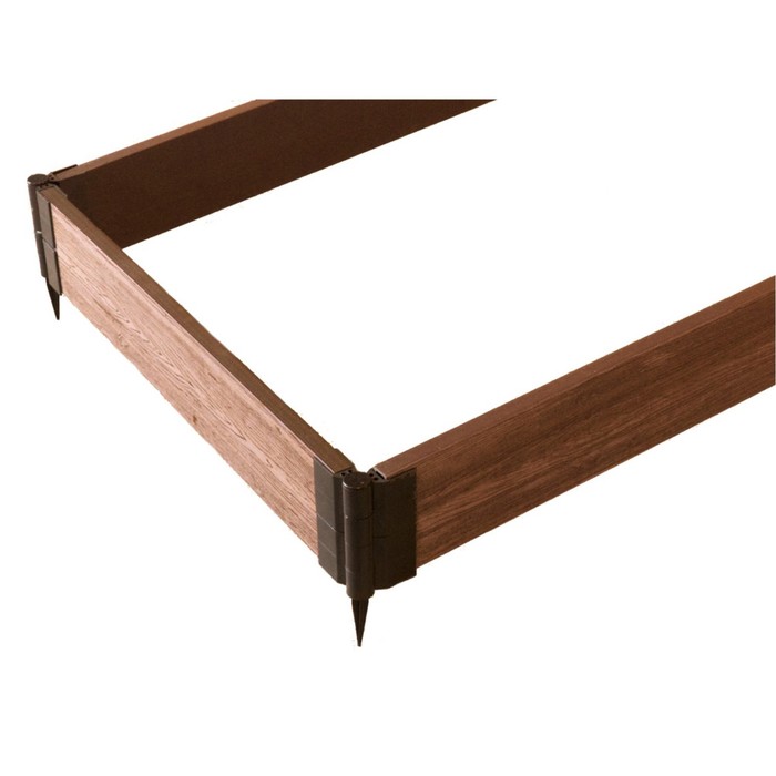 Грядка ДПК, 120 х 80 х 15 см, фактура древесины