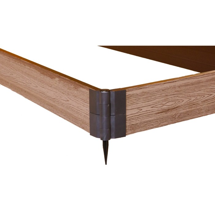 Грядка ДПК, 120 х 80 х 15 см, фактура древесины