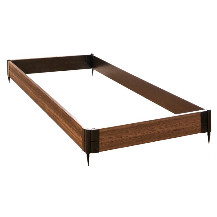 Грядка ДПК, 200 х 80 х 15 см, фактура древесины