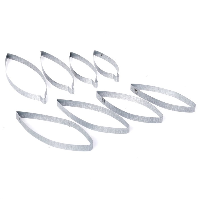 Форма для вырубки (каттер) "Листья и лепестки лилии" набор 8 деталей (К-0002-2)