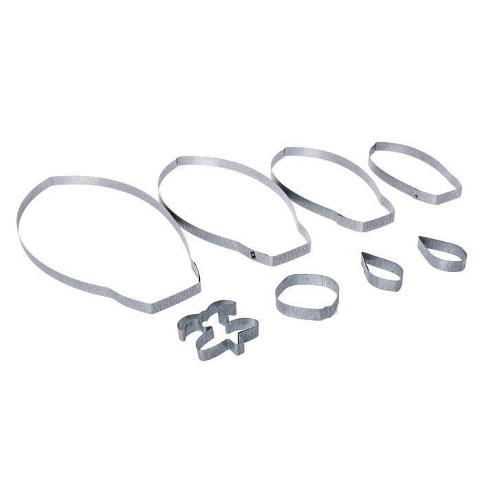 Форма для вырубки (каттер) "Орхидея" большой набор 8 деталей (К-0003-2)