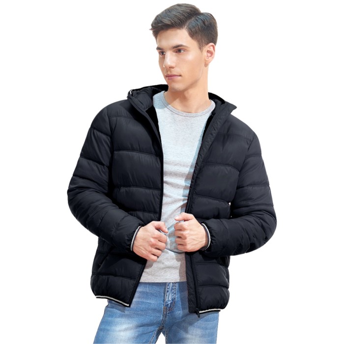 Куртка мужская, размер 52, цвет чёрный