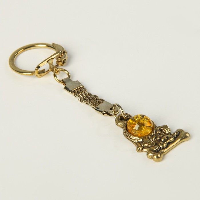 Брелок «Пёс Дружок», натуральный янтарь