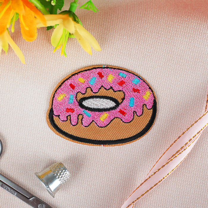 Термоаппликация "Пончик", 6,5*5см