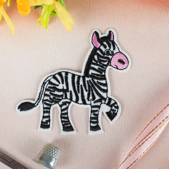 Термоаппликация "Зебра", 7,5*7,5см