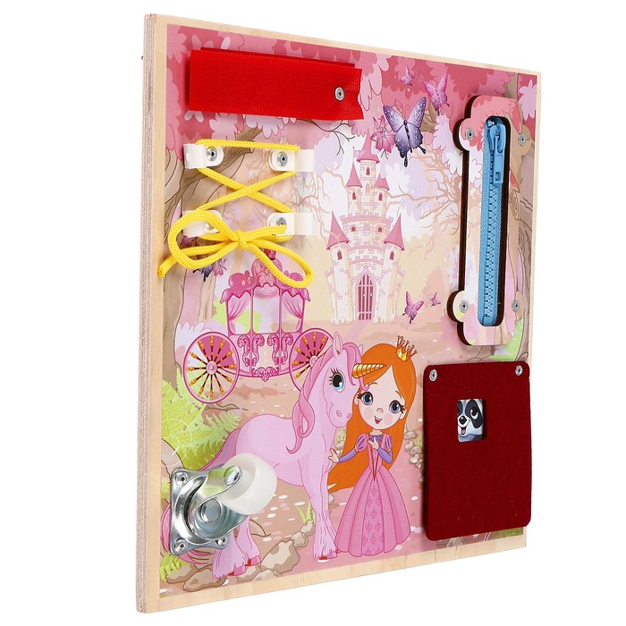 Бизиборд "Принцесса и единорог" 25 х 25 см