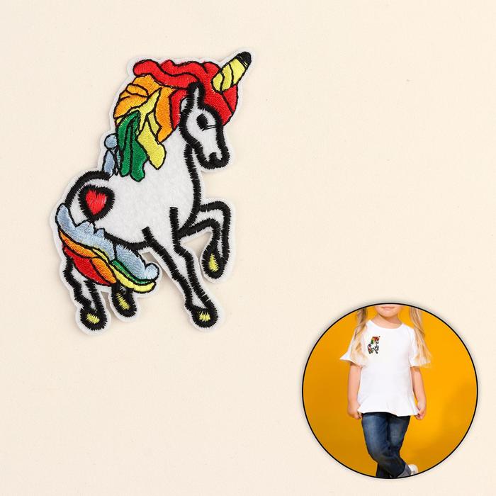 Термоаппликация "Единорог", 9,8*5,5см