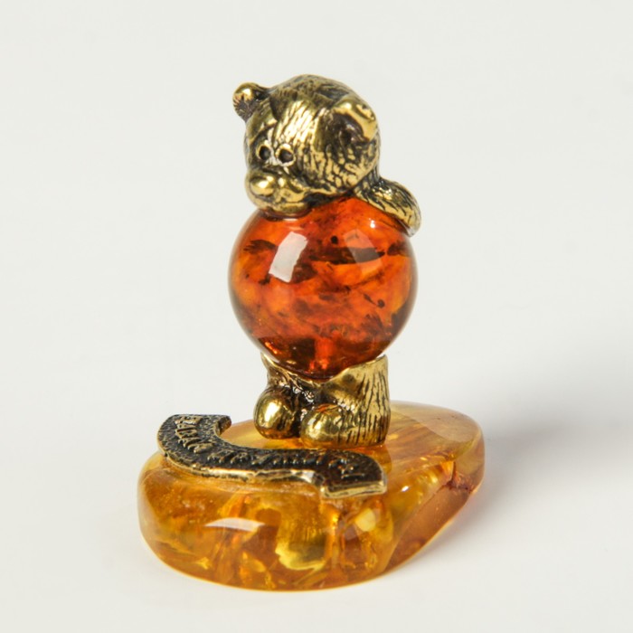 Сувенир «Давай дружить», натуральный янтарь