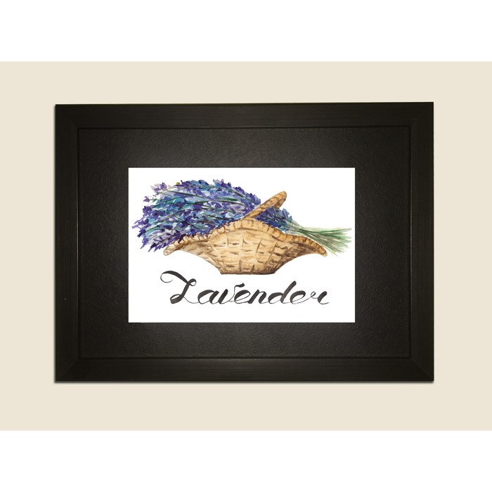 Картина в дизайнерской раме "Lavender" серии Black, 30х20см
