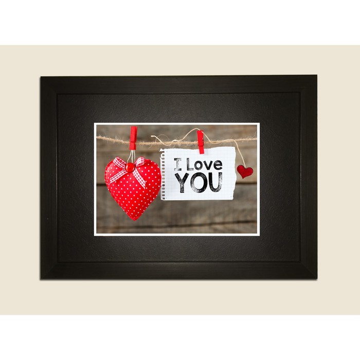 Картина в дизайнерской раме "Любовное письмо" серии Black, 40х30см