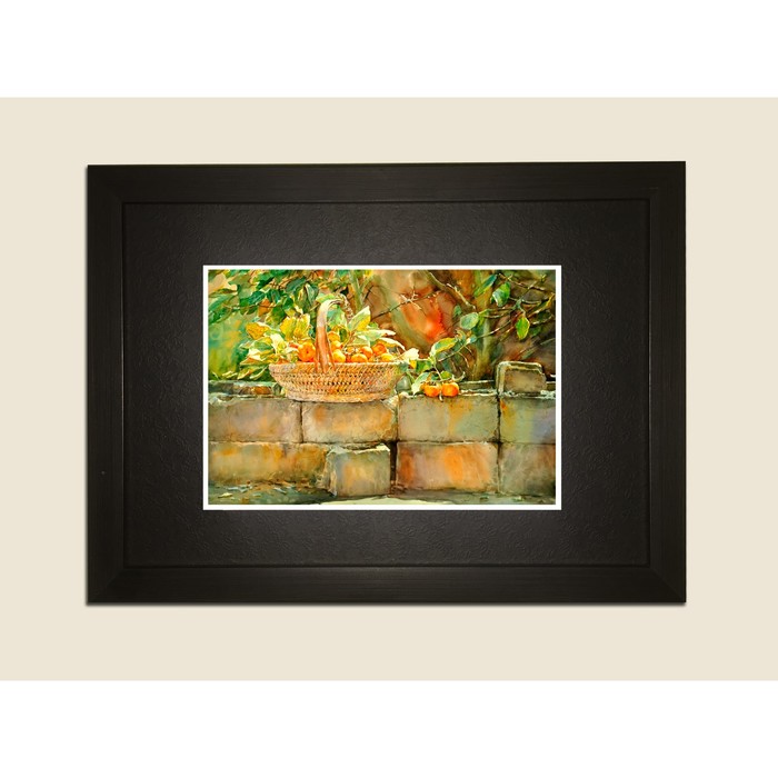 Картина в дизайнерской раме "Апельсины" серии Black, 40х30см