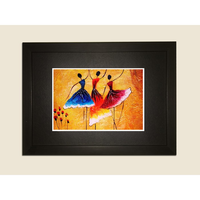 Картина в дизайнерской раме "Три грации" серии Black, 40х30см