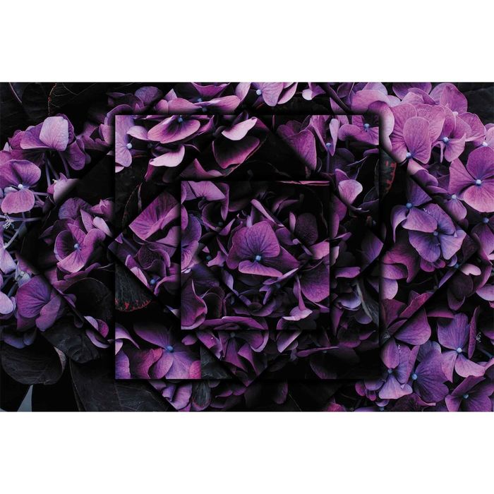 Фотообои "Фиалковая геометрия" M 616 (2 полотна), 200х135 см