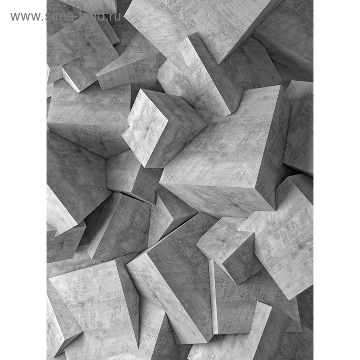 Фотообои Графичный серый M 263 (2 полотна), 200х270 см фотообои бетонная мозаика флизелиновые 300x270 см l13 263