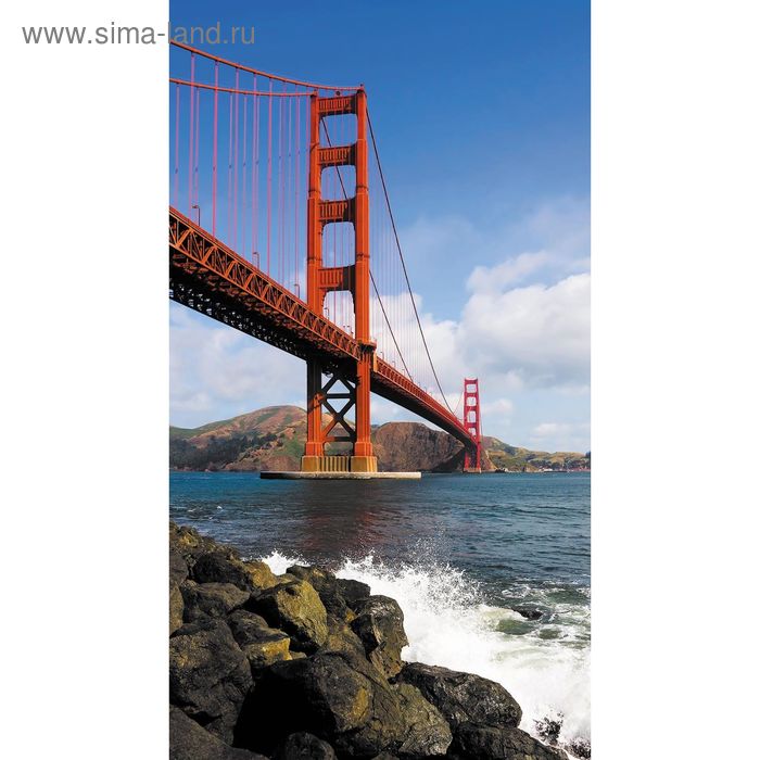 Фотообои Мост Golden Gate 1-А-112 (1 полотно), 150х270 см фотообои лондон тауэрский мост 1 а 165 1 полотно 150х270 см