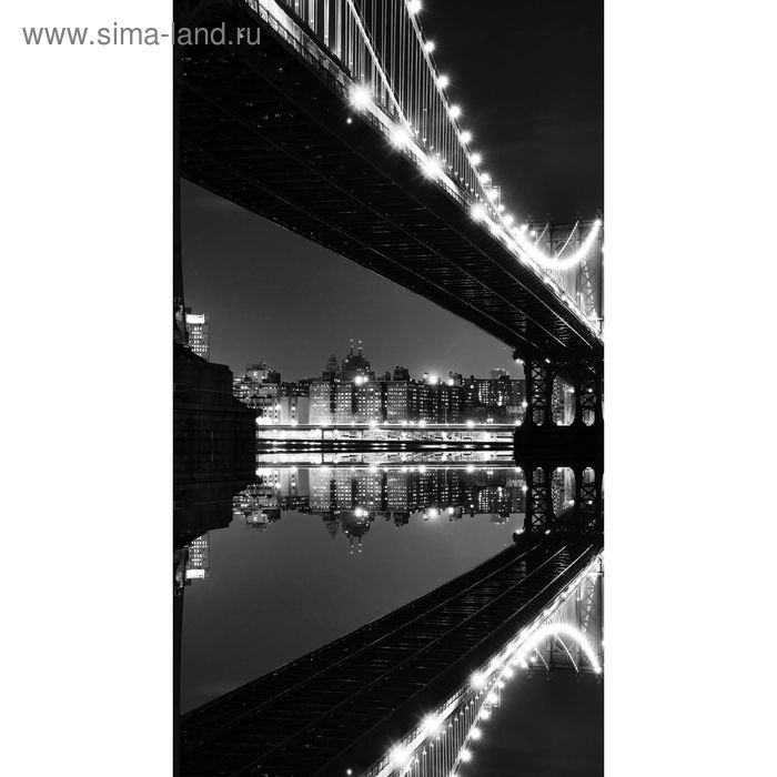 Фотообои Бруклинский мост. Черно-белое 1-А-125 (1 полотно), 150х270 см фотообои лондон тауэрский мост 1 а 165 1 полотно 150х270 см