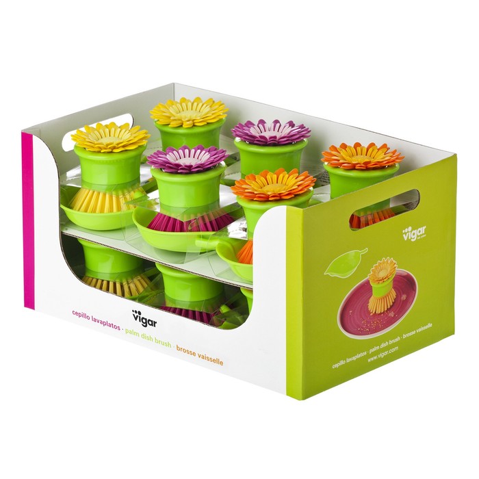 Щетка для посуды FLOWER POWER, цвет МИКС