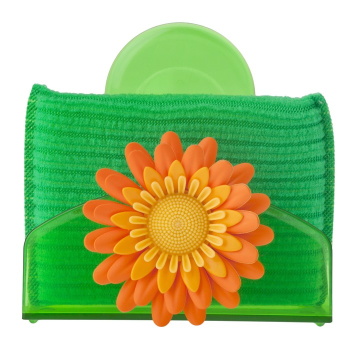 Подставка + губка FLOWER POWER, цвет МИКС