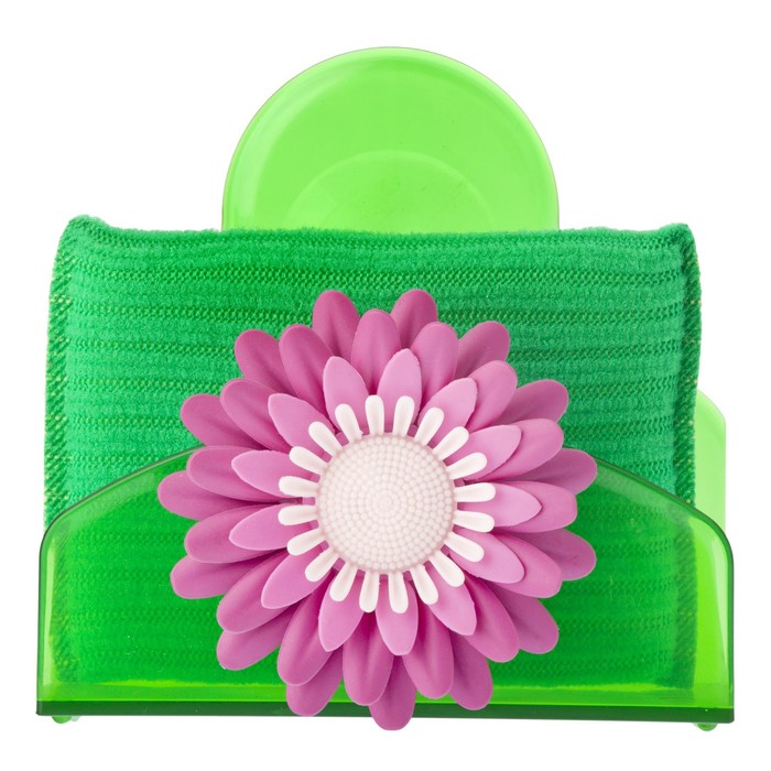 Подставка + губка FLOWER POWER, цвет МИКС