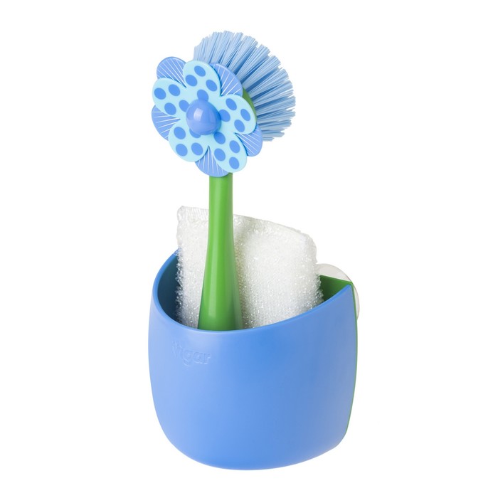 Щетка для посуды + губка на подставке LOLAFLOR