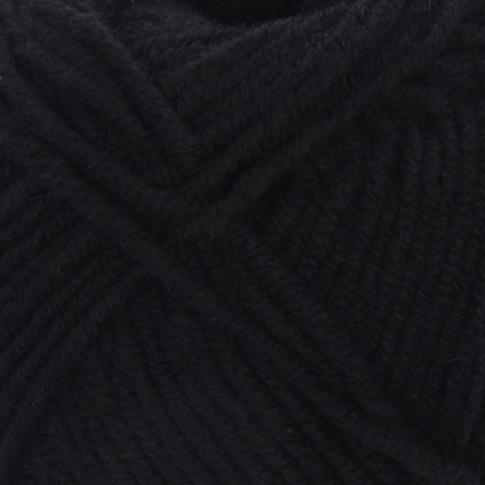 Пряжа A-elita quatro (Аэлита кватро) 50% шерсть, 50% акрил 190м/100гр (1 черный)