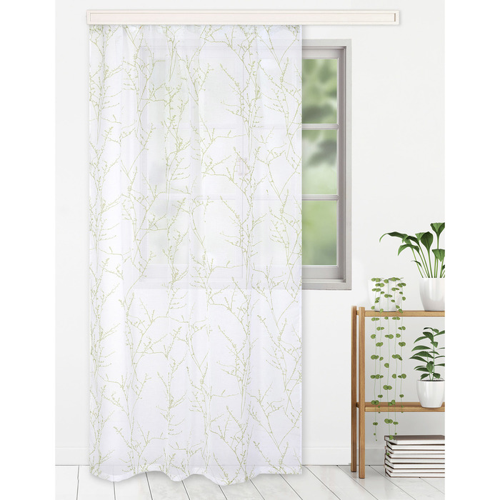 Штора тюлевая "Этель" 135х270 см Свежесть зелёный,100% п/э